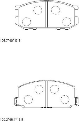 Asimco KD2767 - Bremžu uzliku kompl., Disku bremzes ps1.lv