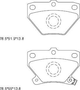 Asimco KD2720 - Bremžu uzliku kompl., Disku bremzes ps1.lv