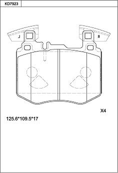 Asimco KD7923 - Bremžu uzliku kompl., Disku bremzes ps1.lv