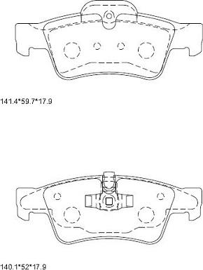 Asimco KD7554 - Bremžu uzliku kompl., Disku bremzes ps1.lv