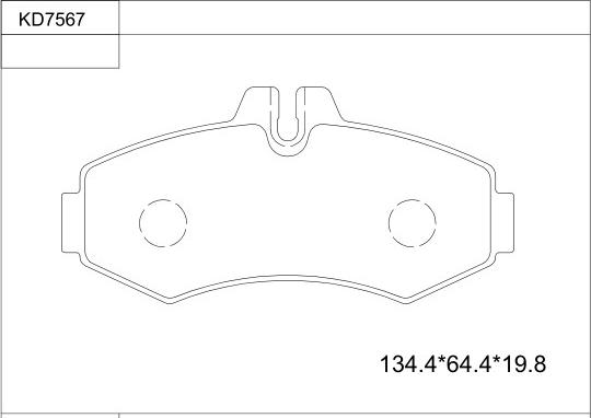 Asimco KD7567 - Bremžu uzliku kompl., Disku bremzes ps1.lv