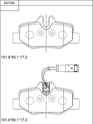 Asimco KD7589 - Bremžu uzliku kompl., Disku bremzes ps1.lv