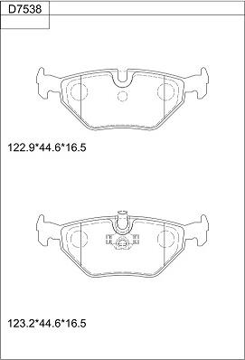 Asimco KD7538 - Bremžu uzliku kompl., Disku bremzes ps1.lv