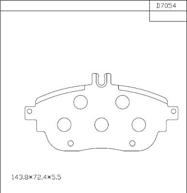 Asimco KD7054 - Bremžu uzliku kompl., Disku bremzes ps1.lv