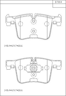 Asimco KD7004 - Bremžu uzliku kompl., Disku bremzes ps1.lv