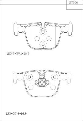 Asimco KD7006 - Bremžu uzliku kompl., Disku bremzes ps1.lv