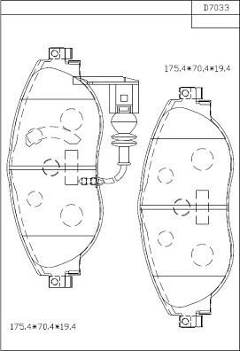 Asimco KD7033 - Bremžu uzliku kompl., Disku bremzes ps1.lv