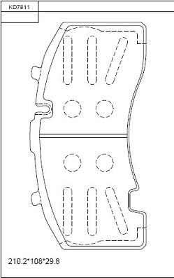 Asimco KD7811 - Bremžu uzliku kompl., Disku bremzes ps1.lv