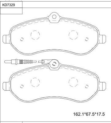 Asimco KD7329 - Bremžu uzliku kompl., Disku bremzes ps1.lv