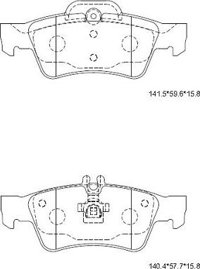 Asimco KD7741 - Bremžu uzliku kompl., Disku bremzes ps1.lv