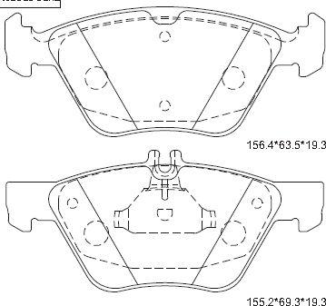 Asimco KD7762 - Bremžu uzliku kompl., Disku bremzes ps1.lv