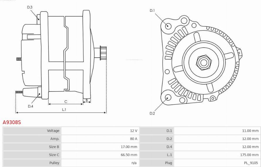 AS-PL A9308S - Ģenerators ps1.lv