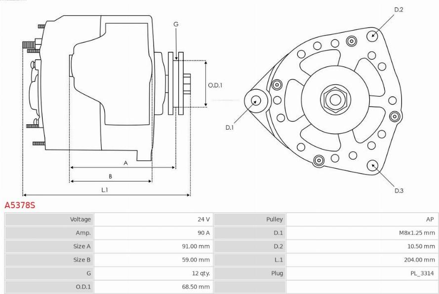 AS-PL A5378S - Ģenerators ps1.lv