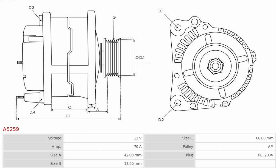 AS-PL A5259 - Ģenerators ps1.lv