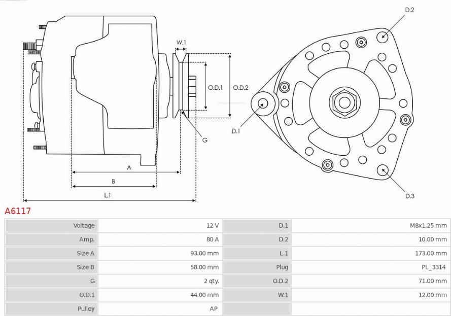 AS-PL A6117 - Ģenerators ps1.lv