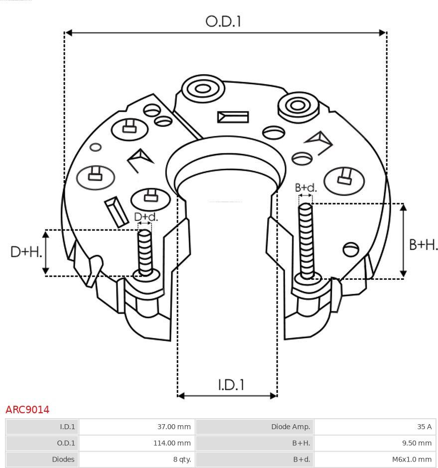 AS-PL ARC9014 - Kronšteins, ģeneratora piedziņas atloks ps1.lv