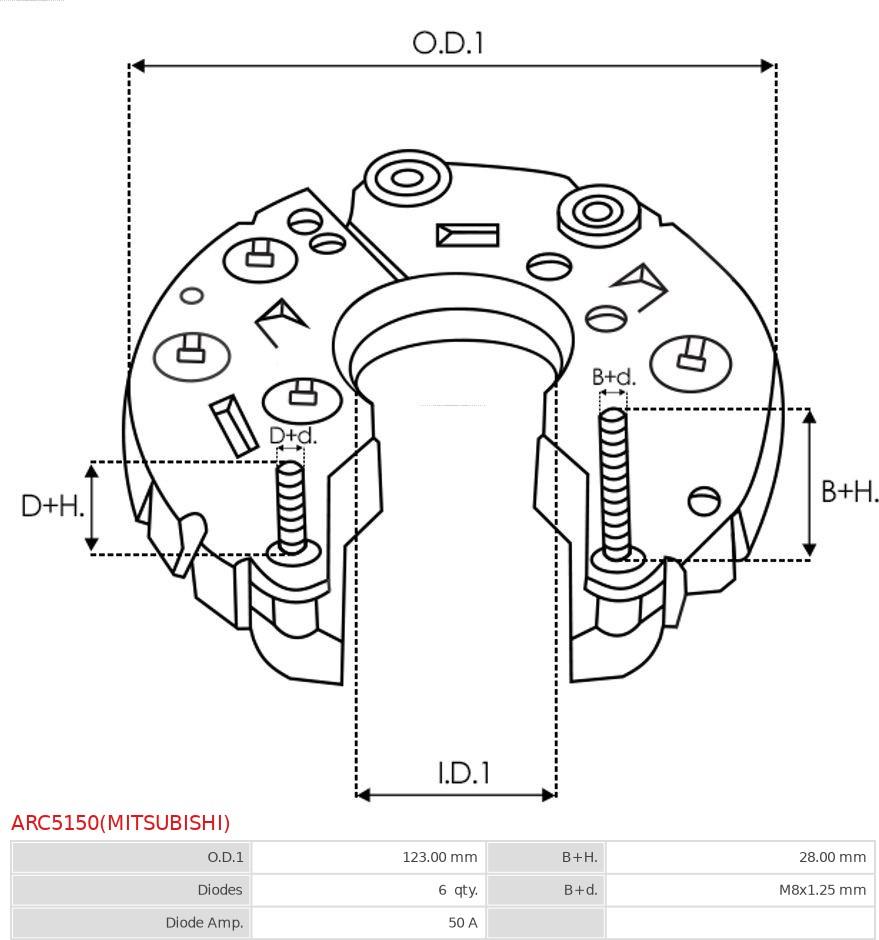 AS-PL ARC5150(MITSUBISHI) - Taisngriezis, Ģenerators ps1.lv