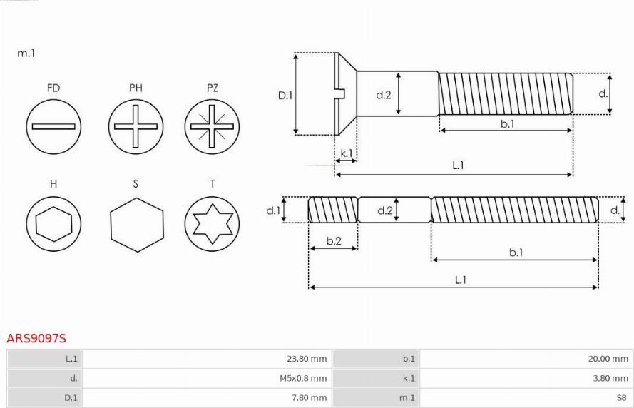 AS-PL ARS9097S - Remkomplekts, Ģenerators ps1.lv