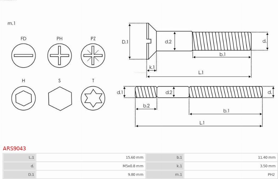 AS-PL ARS9043 - Remkomplekts, Ģenerators ps1.lv