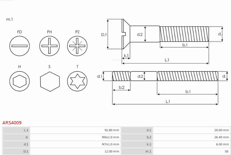 AS-PL ARS4009 - Remkomplekts, Ģenerators ps1.lv