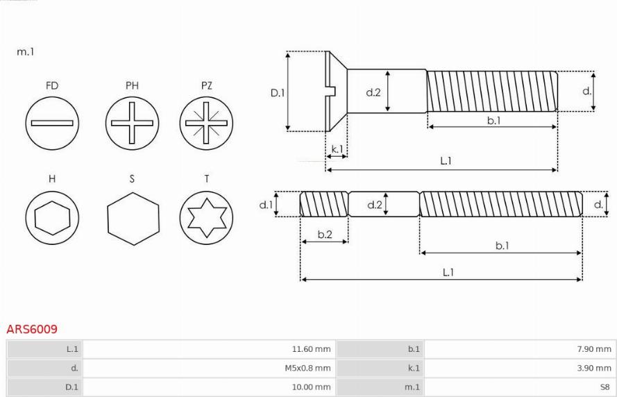 AS-PL ARS6009 - Remkomplekts, Ģenerators ps1.lv