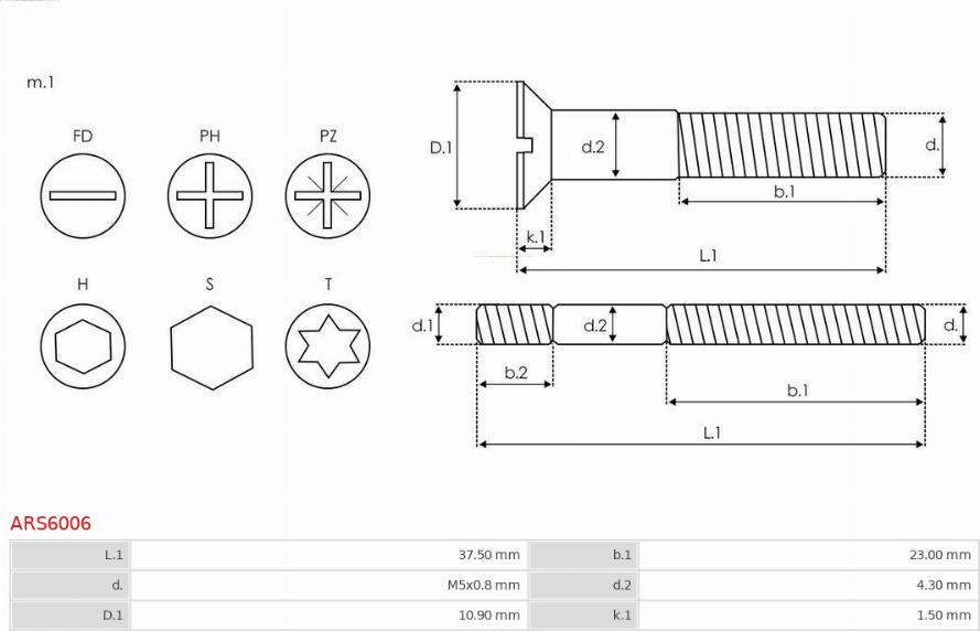 AS-PL ARS6006 - Remkomplekts, Ģenerators ps1.lv