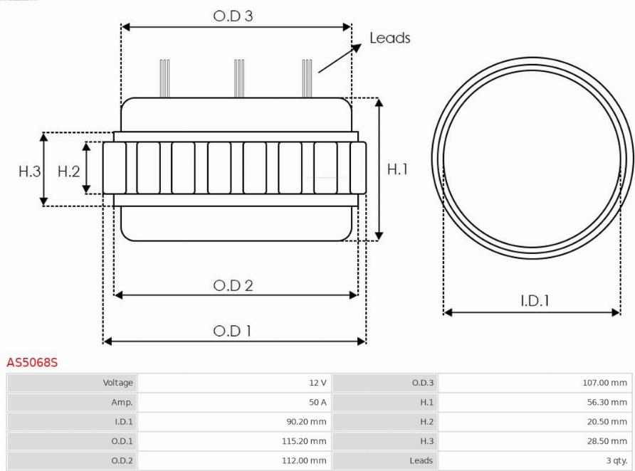 AS-PL AS5068S - Stators, Ģenerators ps1.lv