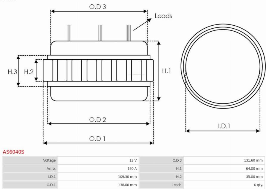 AS-PL AS6040S - Stators, Ģenerators ps1.lv