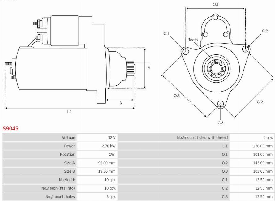 AS-PL S9045 - Starteris ps1.lv