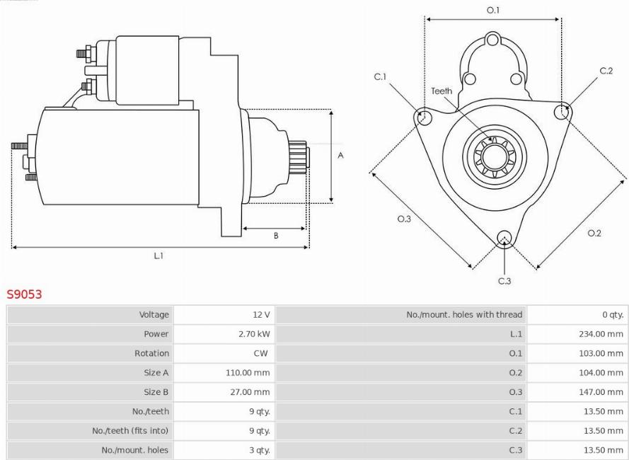 AS-PL S9053 - Starteris ps1.lv