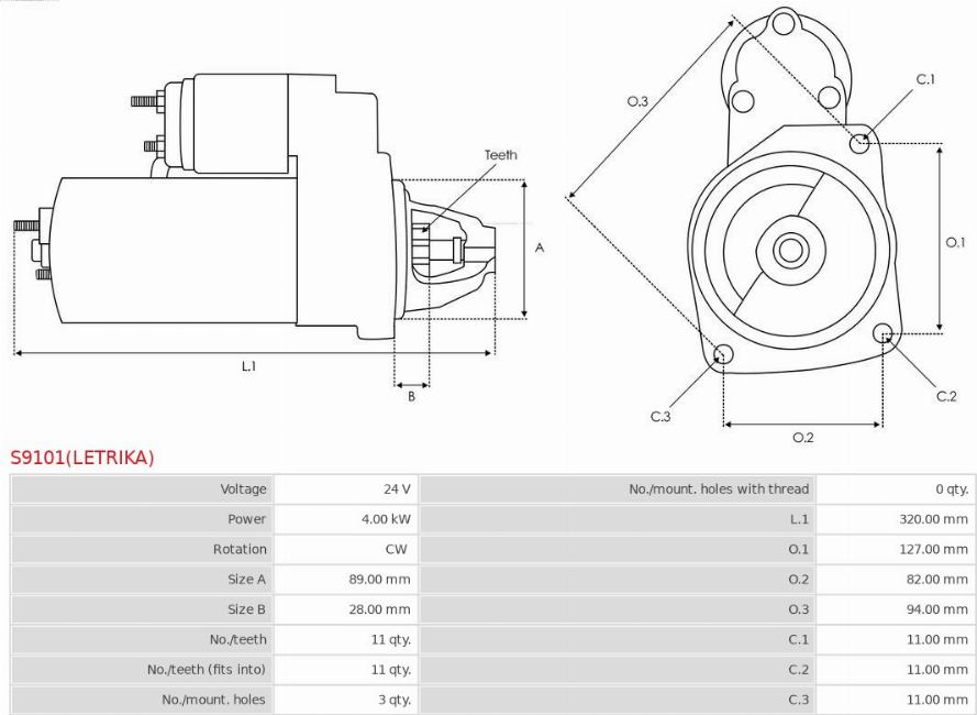 AS-PL S9101(LETRIKA) - Starteris ps1.lv