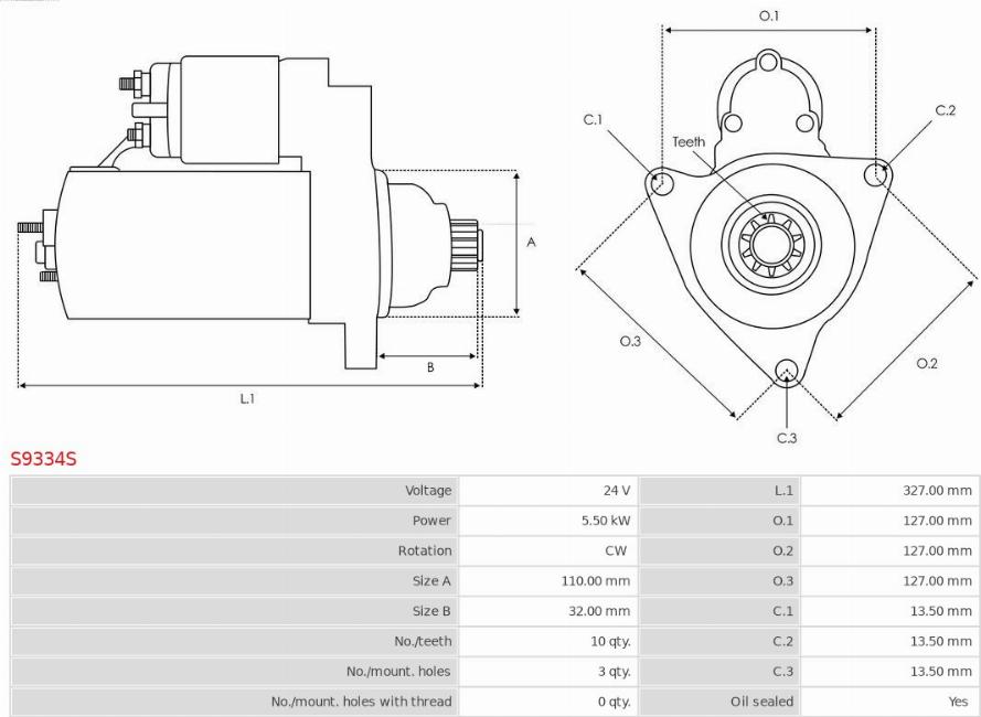 AS-PL S9334S - Starteris ps1.lv