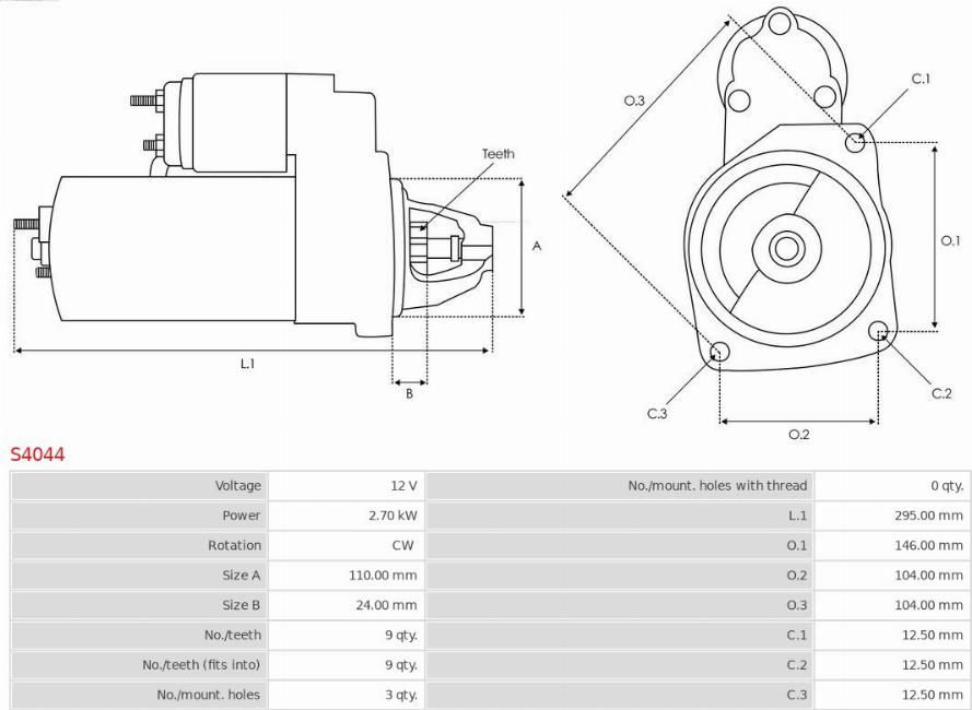 AS-PL S4044 - Starteris ps1.lv