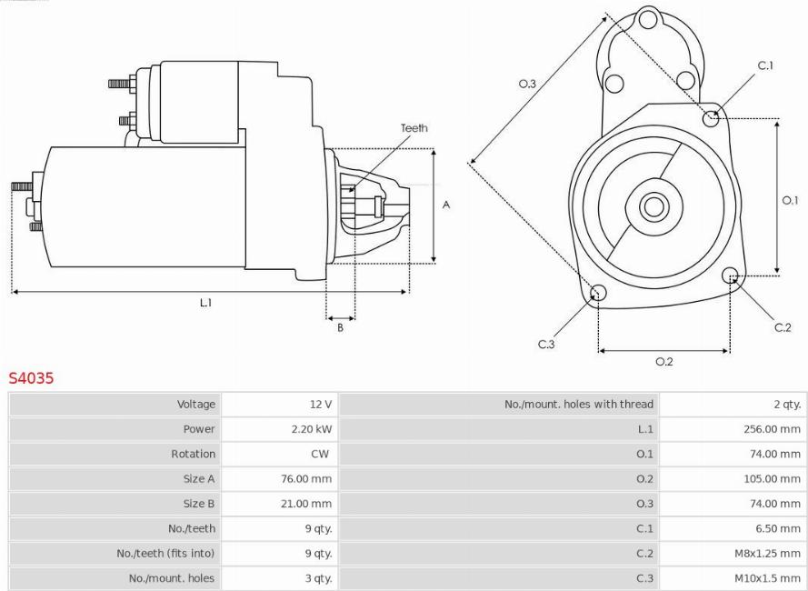 AS-PL S4035 - Starteris ps1.lv