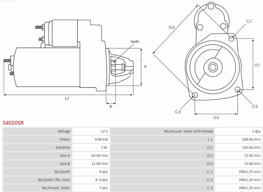 AS-PL S4020SR - Starteris ps1.lv