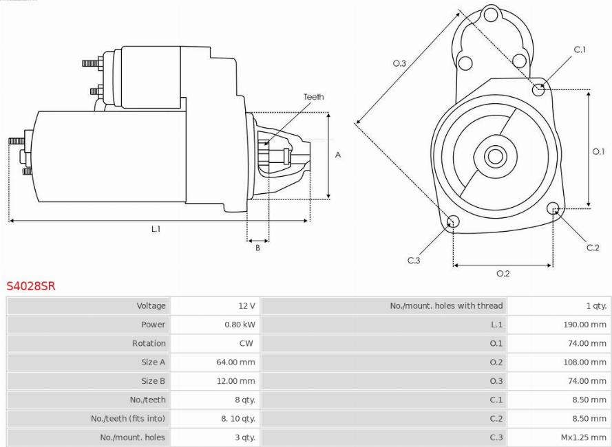 AS-PL S4028SR - Starteris ps1.lv