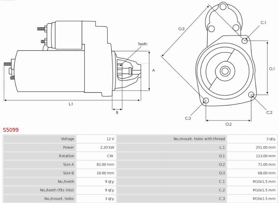 AS-PL S5099 - Starteris ps1.lv