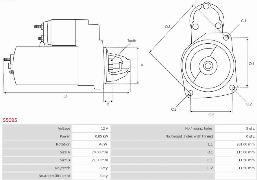 AS-PL S5095 - Starteris ps1.lv