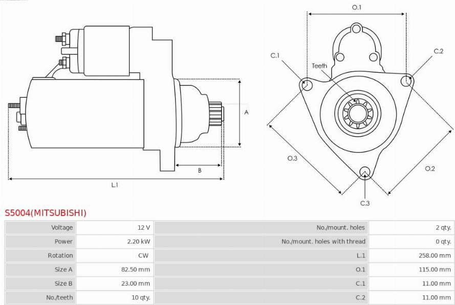 AS-PL S5004(MITSUBISHI) - Starteris ps1.lv