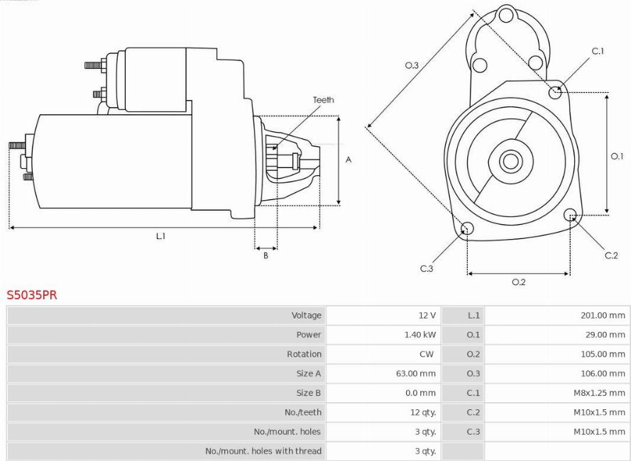 AS-PL S5035PR - Starteris ps1.lv