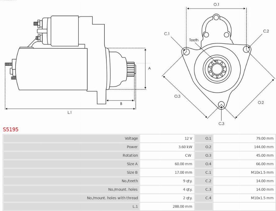 AS-PL S5195 - Starteris ps1.lv