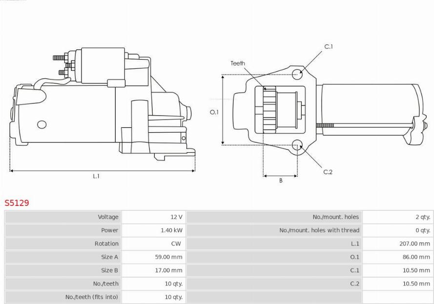 AS-PL S5129 - Starteris ps1.lv