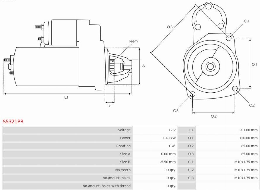 AS-PL S5321PR - Starteris ps1.lv