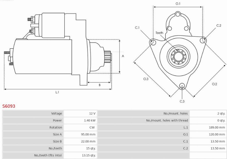 AS-PL S6093 - Starteris ps1.lv