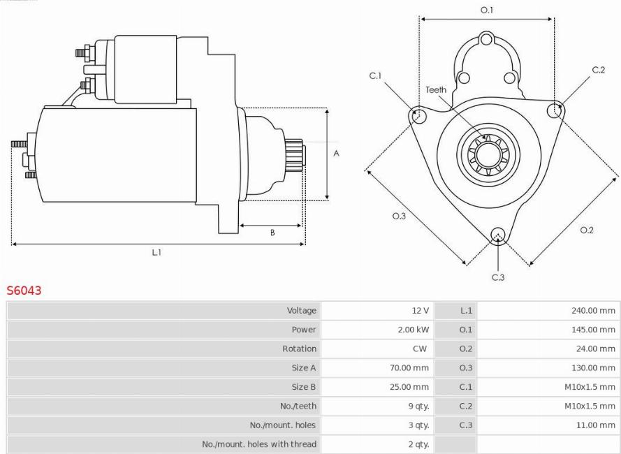 AS-PL S6043 - Starteris ps1.lv