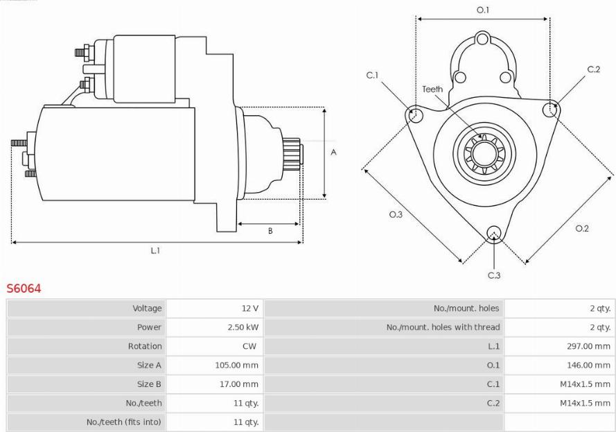 AS-PL S6064 - Starteris ps1.lv