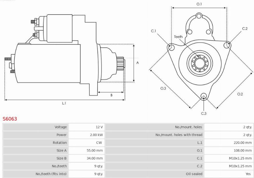 AS-PL S6063 - Starteris ps1.lv