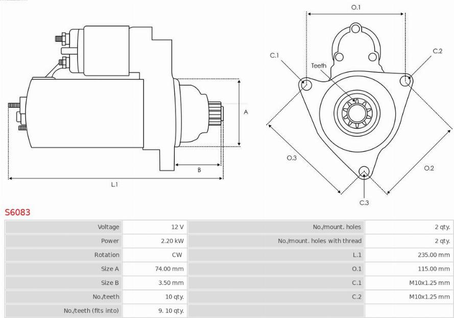 AS-PL S6083 - Starteris ps1.lv