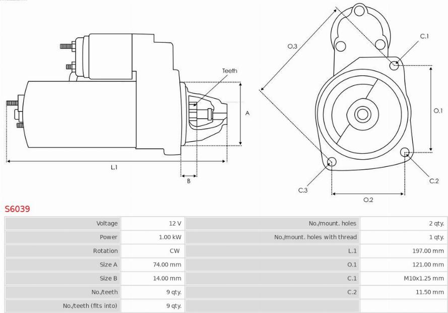 AS-PL S6039 - Starteris ps1.lv