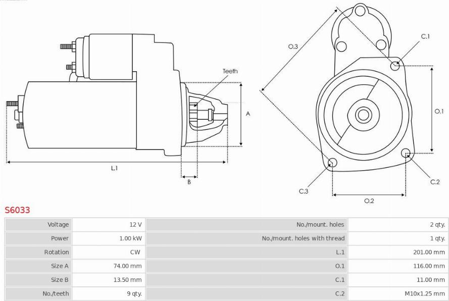 AS-PL S6033 - Starteris ps1.lv